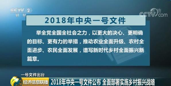 2018年中央一號文件:中共中央國務(wù)院關(guān)于實(shí)施鄉村振興戰略的意見(jiàn)